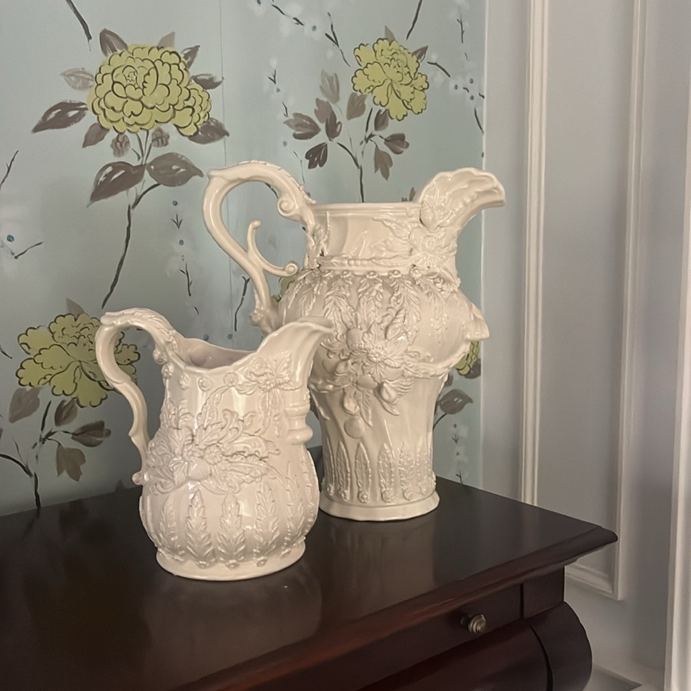 One Small Ivory Decorate Pitcher